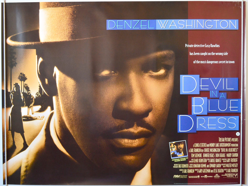 “Devil In A Blue Dress” Original British Quad Poster