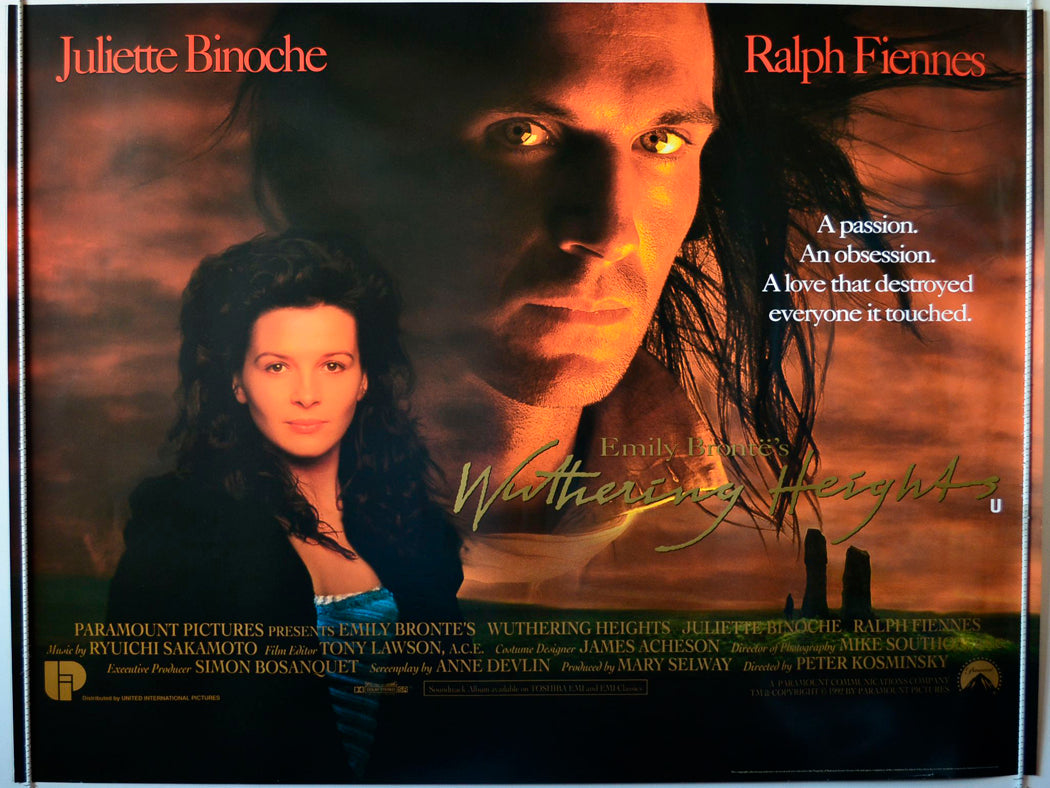 Emily Bronte's Wuthering Heights Original British Quad Poster - Movie Poster