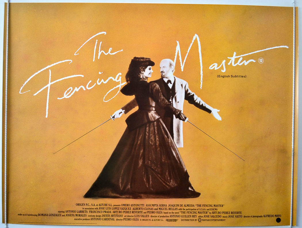 The Fencing Master  (a.k.a. El Maestro De Esgrima)   Original British Quad Poster - Movie Poster