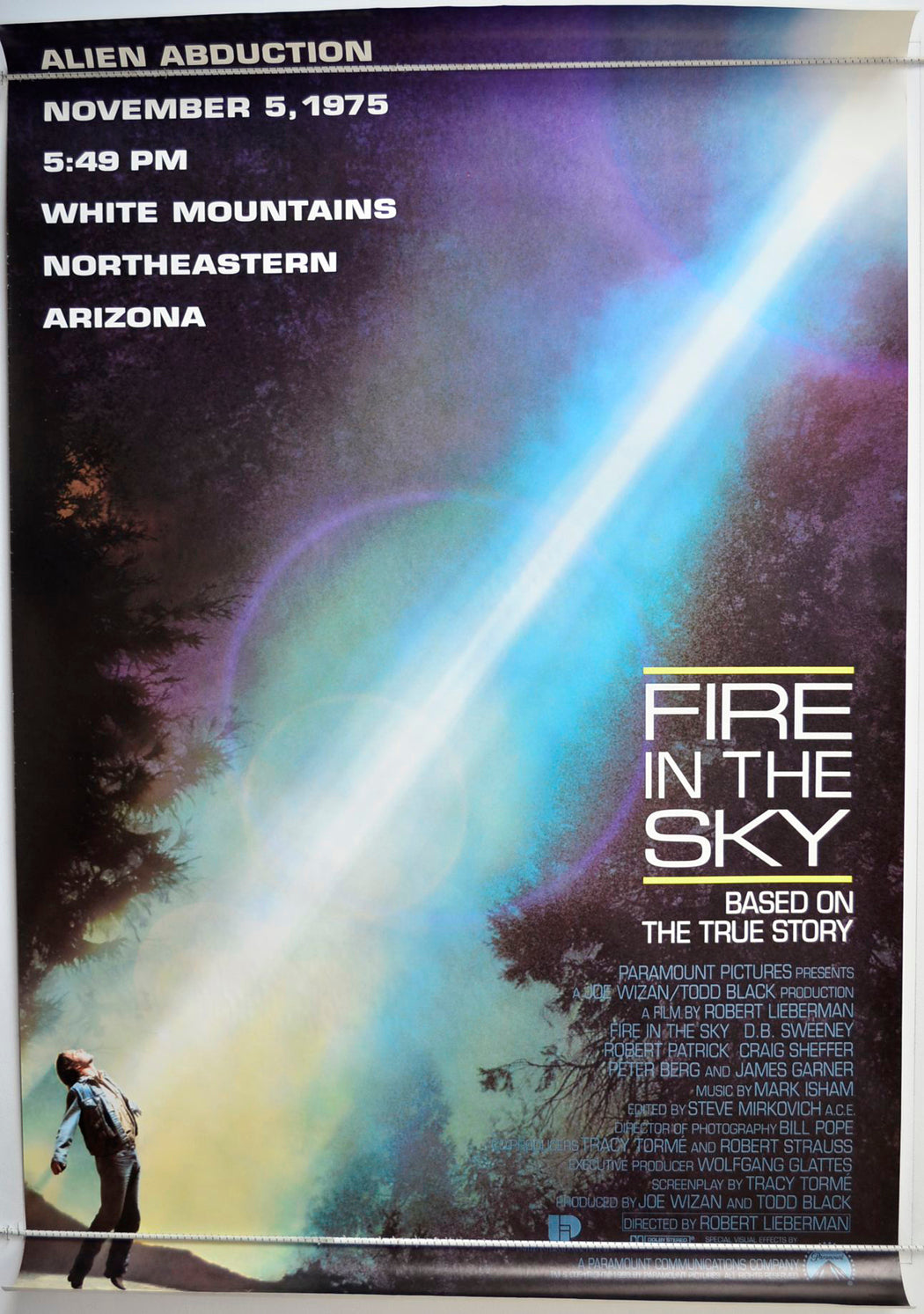 Fire In The Sky   Original USA Subway One Sheet Poster - Movie Poster