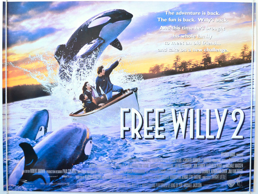 Free Willy 2   Original British Quad Poster - Movie Poster