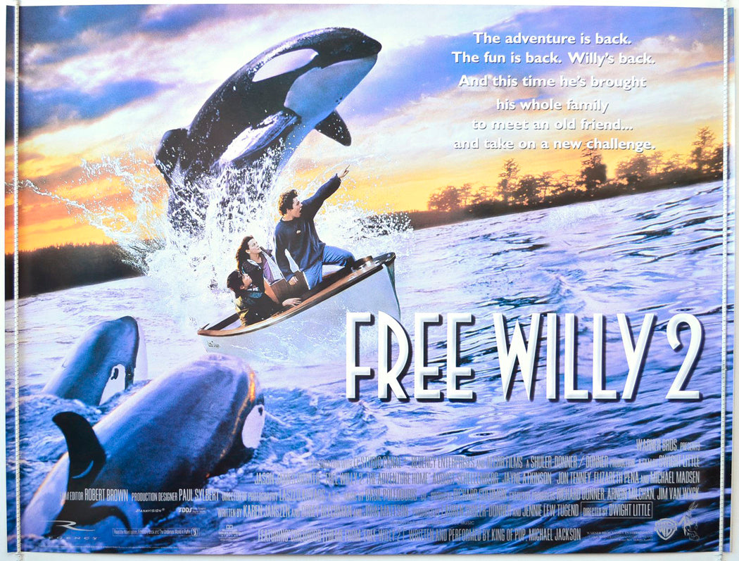 Free Willy 2   Original British Quad Poster - Movie Poster