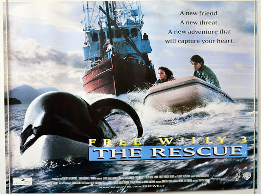 Free Willy 3 : The Rescue Original British Quad Poster - Movie Poster