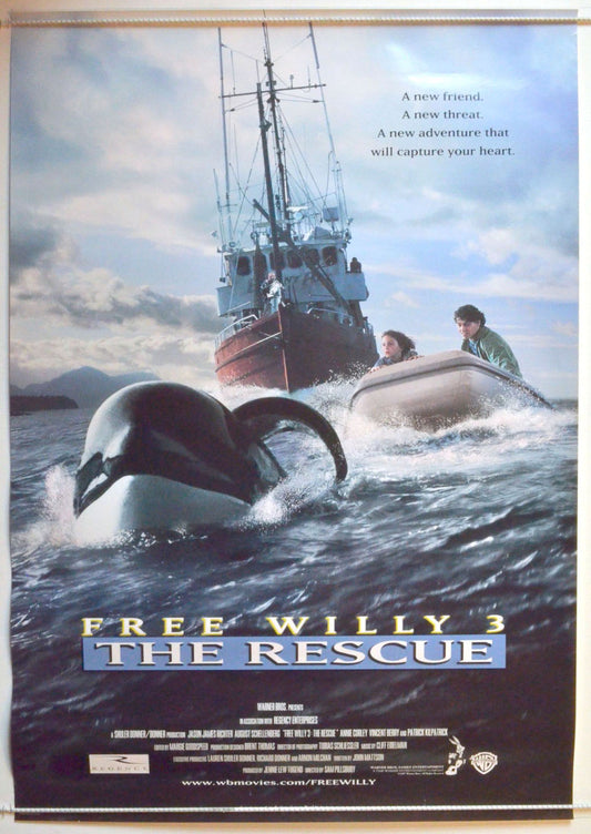 Free Willy 3 : The Rescue  Original One Sheet Poster - Movie Poster