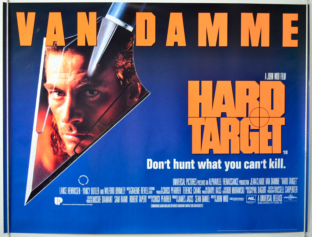 Hard Target   Original British Quad Poster - Movie Poster