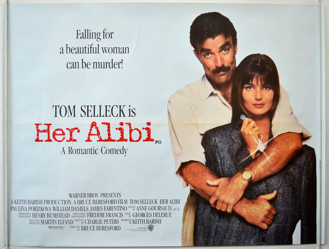 Her Alibi   Original British Quad Poster - Movie Poster