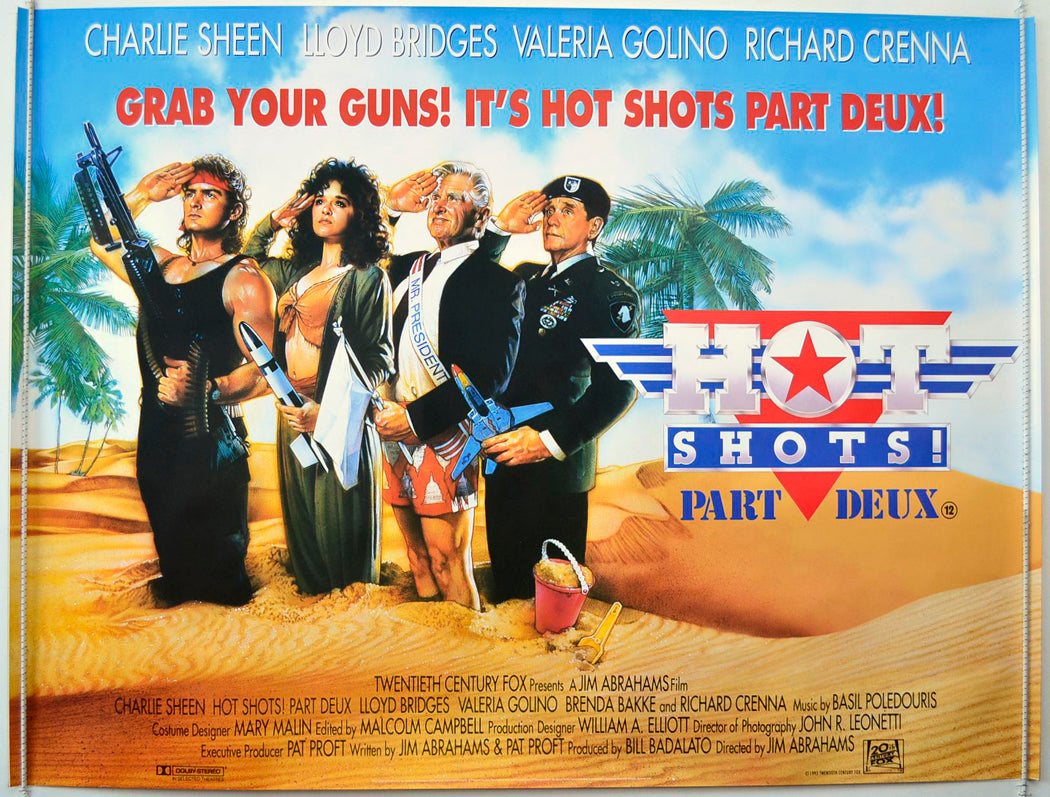 Hot Shots : Part Deux   Original British Quad Poster - Movie Poster