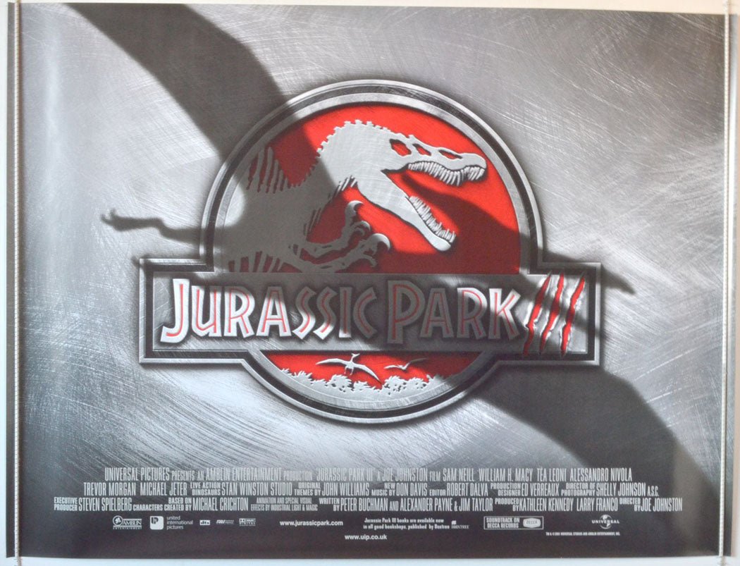 Jurassic Park III  Original British Quad Poster - Movie Poster