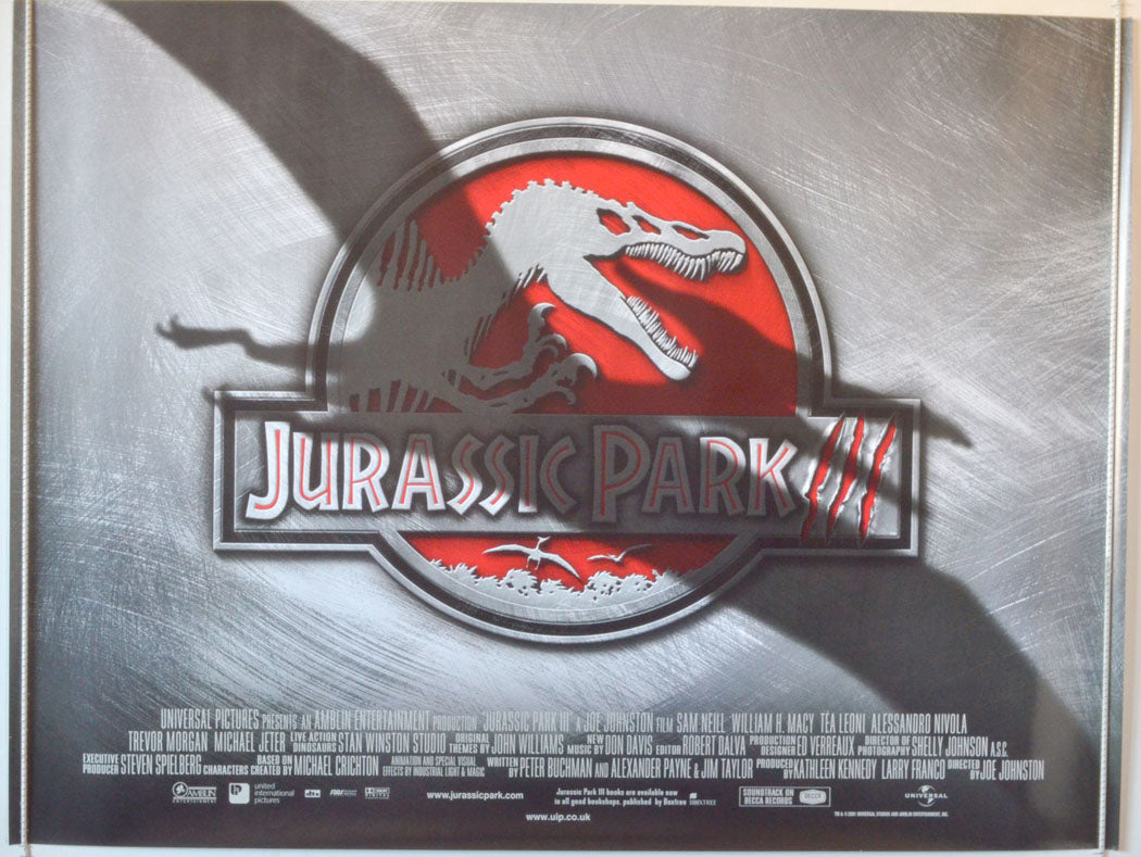 Jurassic Park III  Original British Quad Poster - Movie Poster