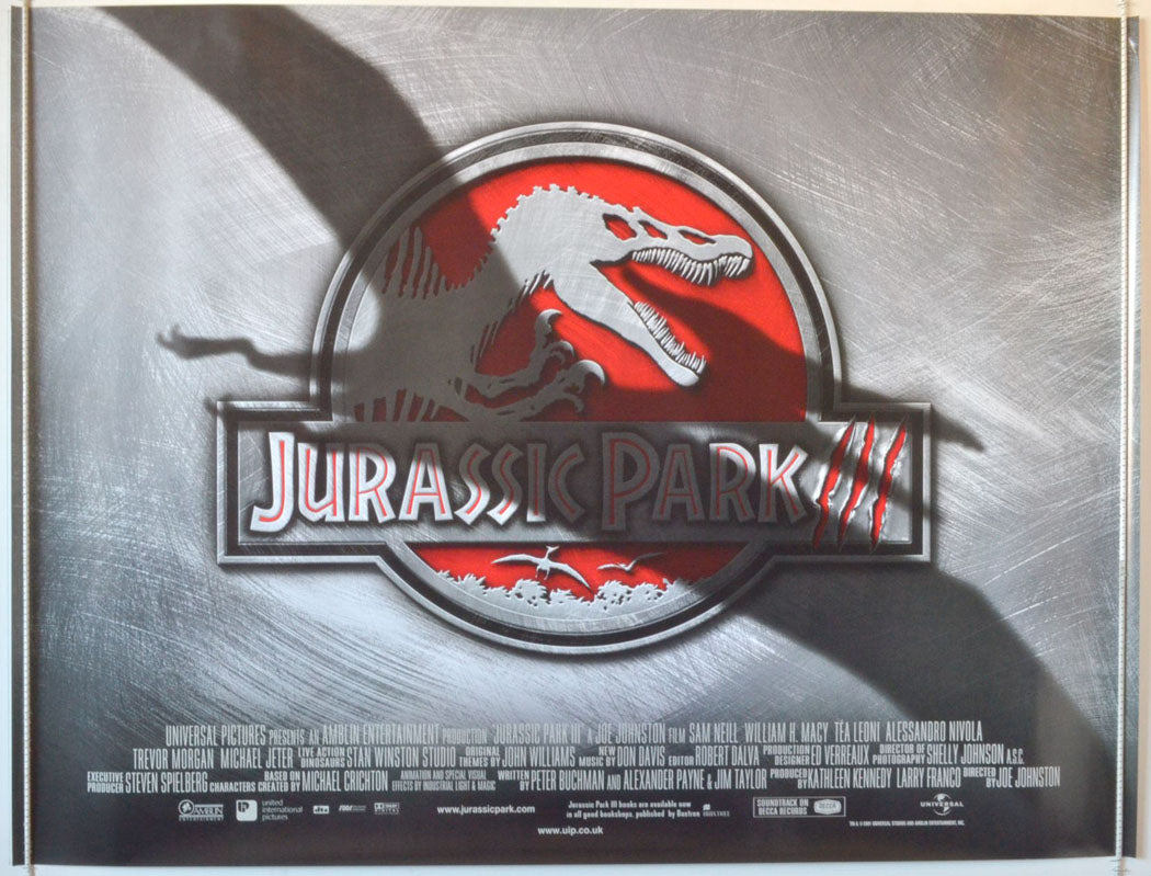 Jurassic Park III  Original British Quad Poster - Movie Poster