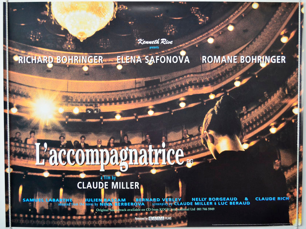 L'Accompagnatrice  (a.k.a. The Accompanist) Original British Quad Poster - Movie Poster