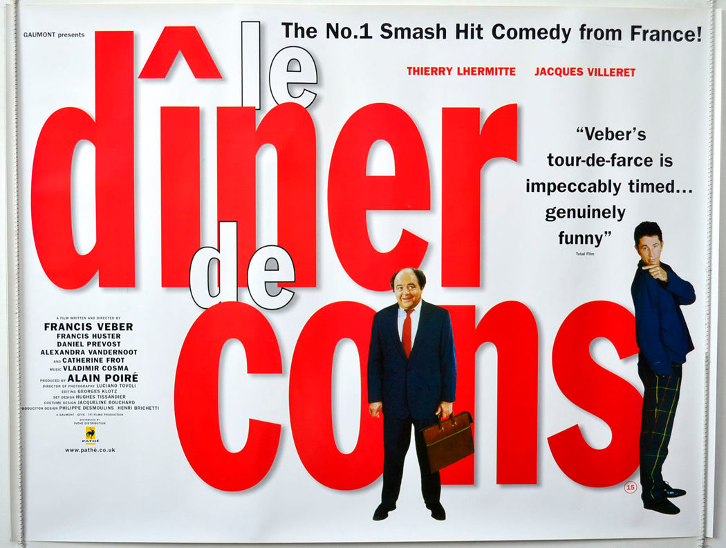 Le Diner De Cons  (a.k.a. The Dinner Game)   Original British Quad Poster - Movie Poster