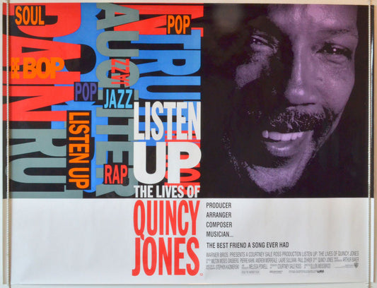 ListenUp : The Lives Of Quincy Jones  Original British Quad Poster - Movie Poster