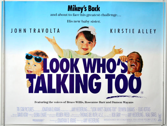 Look Who's Talking Too   Original British Quad Poster - Movie Poster