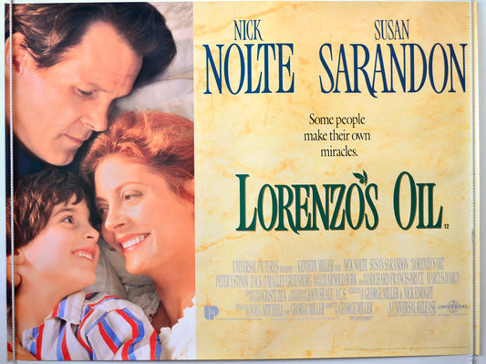 Lorenzo's Oil   Original British Quad Poster - Movie Poster