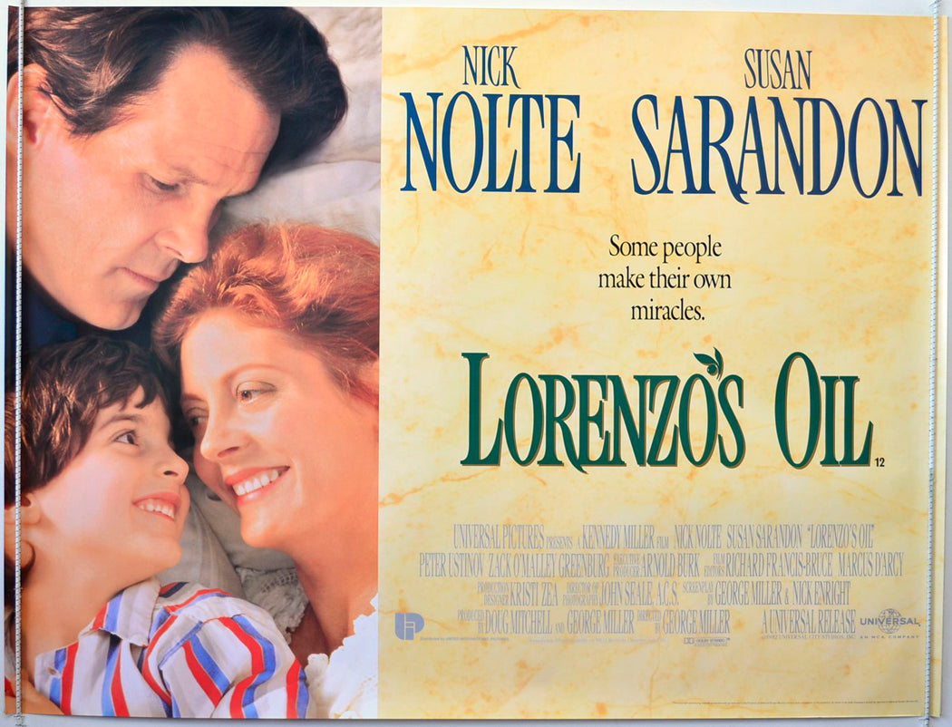 Lorenzo's Oil   Original British Quad Poster - Movie Poster