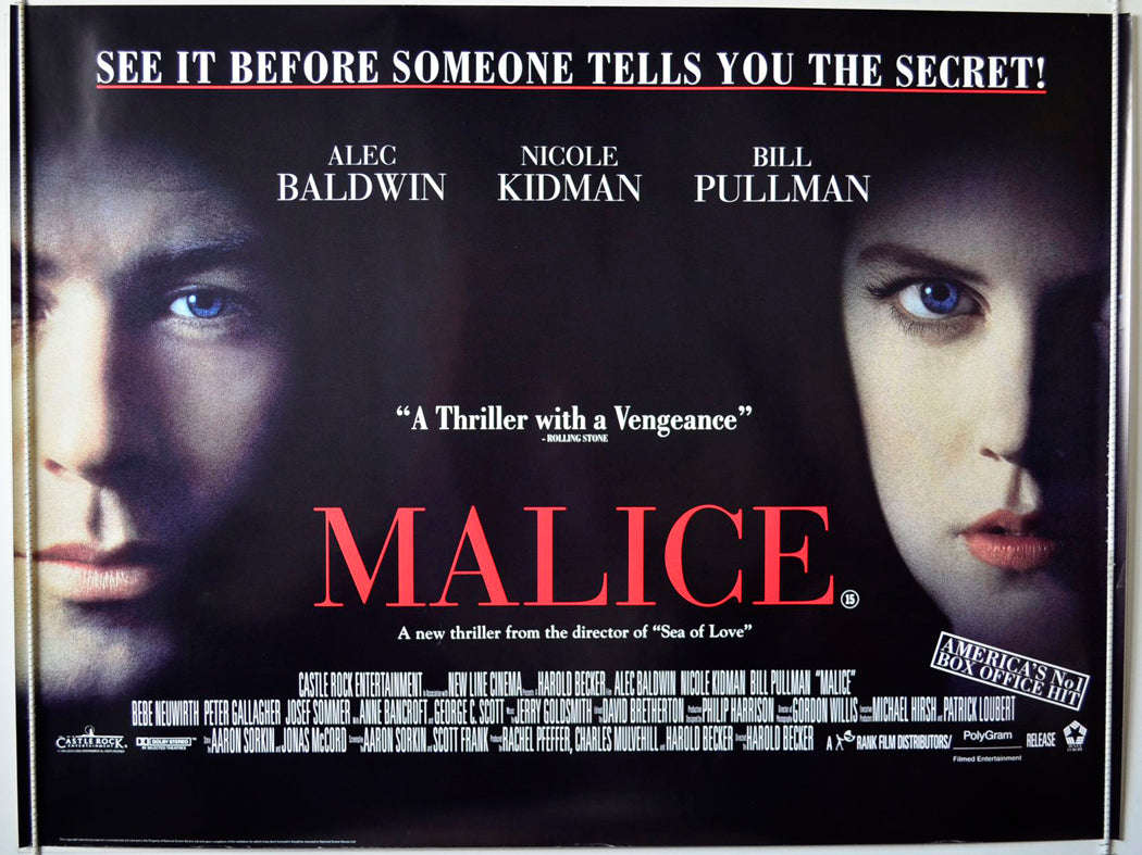 Malice   Original British Quad Poster - Movie Poster