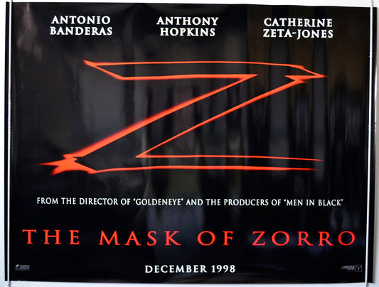 The Mask Of Zorro   (Teaser / Advance Version)  Original British Quad Poster - Movie Poster