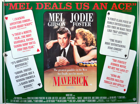 Maverick  (Quotes Design)   Original British Quad Poster - Movie Poster