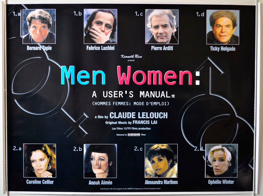 Men, Women, A User's Manual   (a.k.a. Hommes, femmes : mode d'emploi)  Original British Quad Poster - Movie Poster