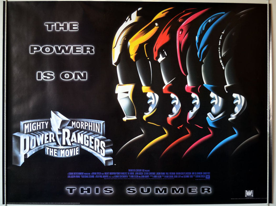 Mighty Morphin Power Rangers  (Teaser)  Original Quad Movie Poster  