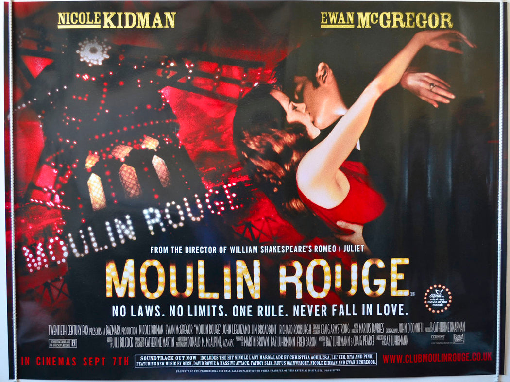 Moulin Rouge Original British Quad Poster - Movie Poster