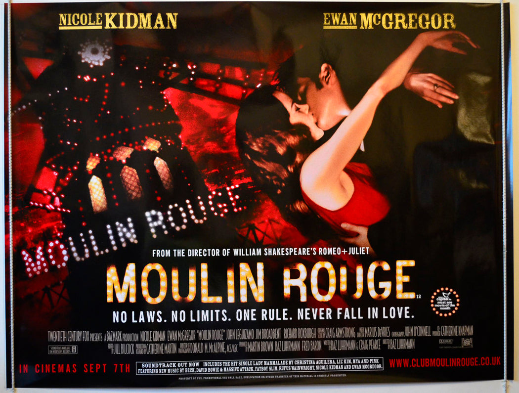 Moulin Rouge Original British Quad Poster - Movie Poster