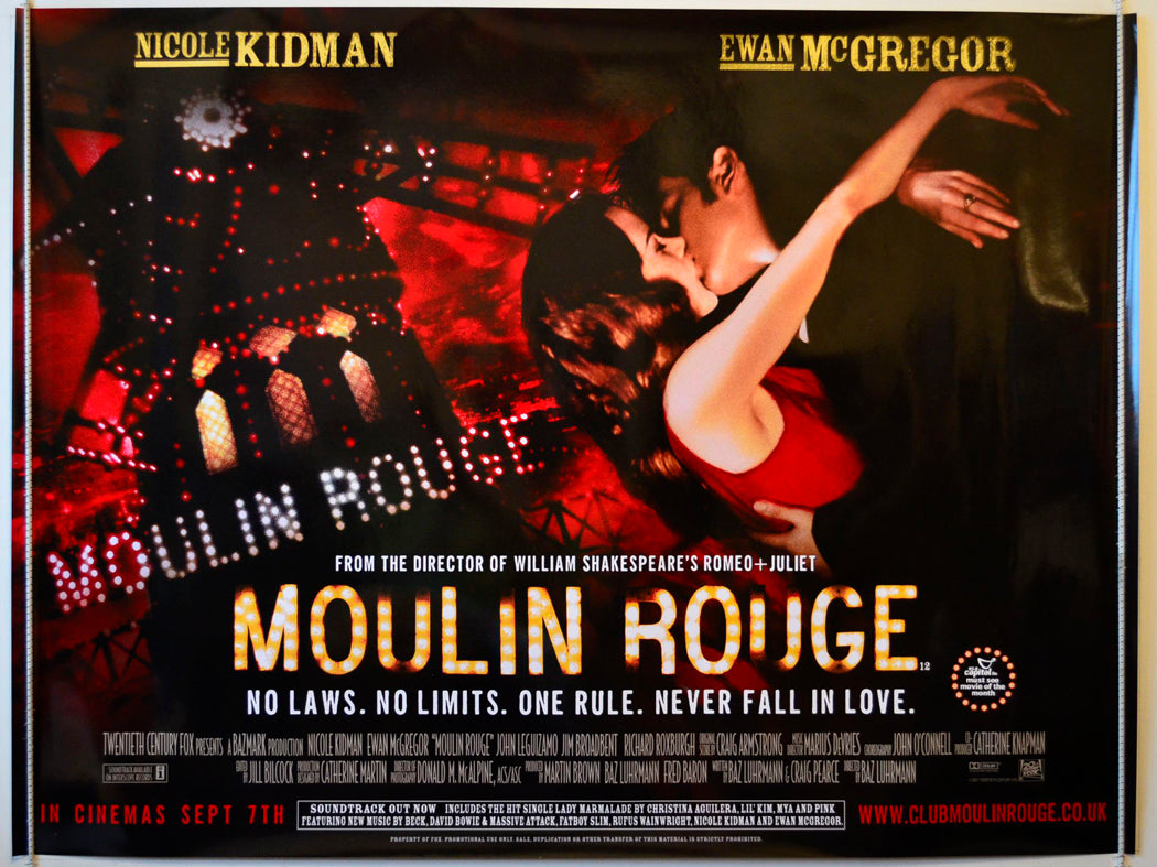 Moulin Rouge Original British Quad Poster - Movie Poster