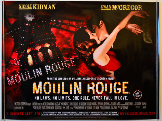 Moulin Rouge Original British Quad Poster - Movie Poster