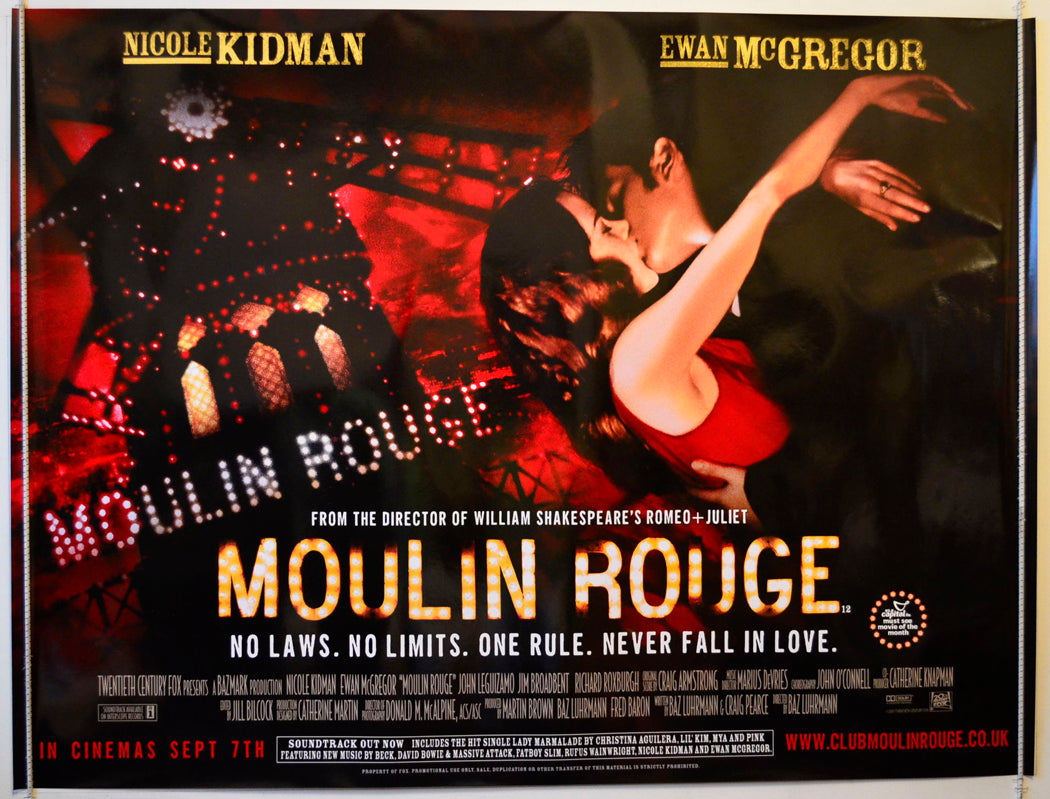 Moulin Rouge Original British Quad Poster - Movie Poster