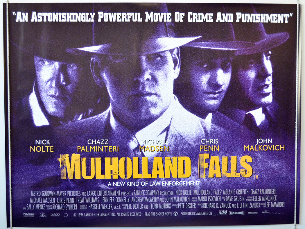 Mulholland Falls   Original British Quad Poster - Movie Poster