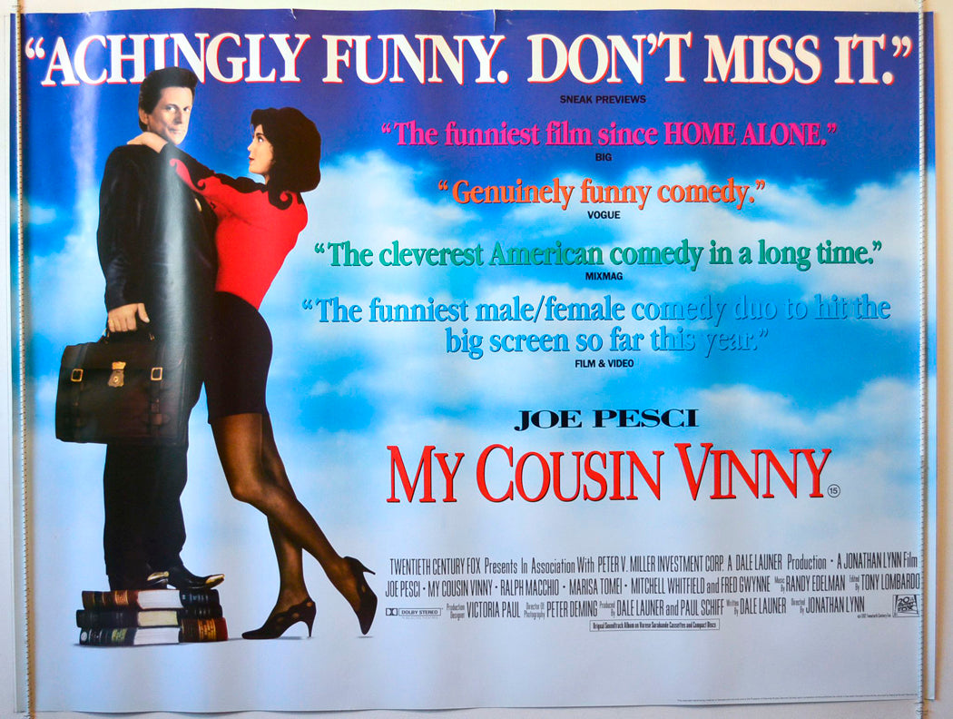 My Cousin Vinny   (Quotes Version)  Original British Quad Poster - Movie Poster