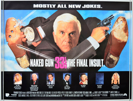 Naked Gun 33&#8531; : The Final Insult   Original British Quad Poster - Movie Poster