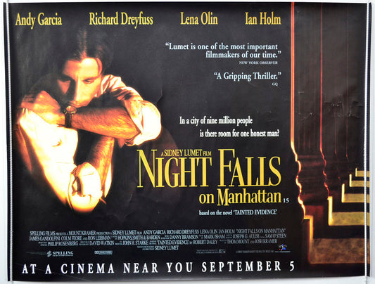 Night Falls On Manhattan   Original British Quad Poster - Movie Poster