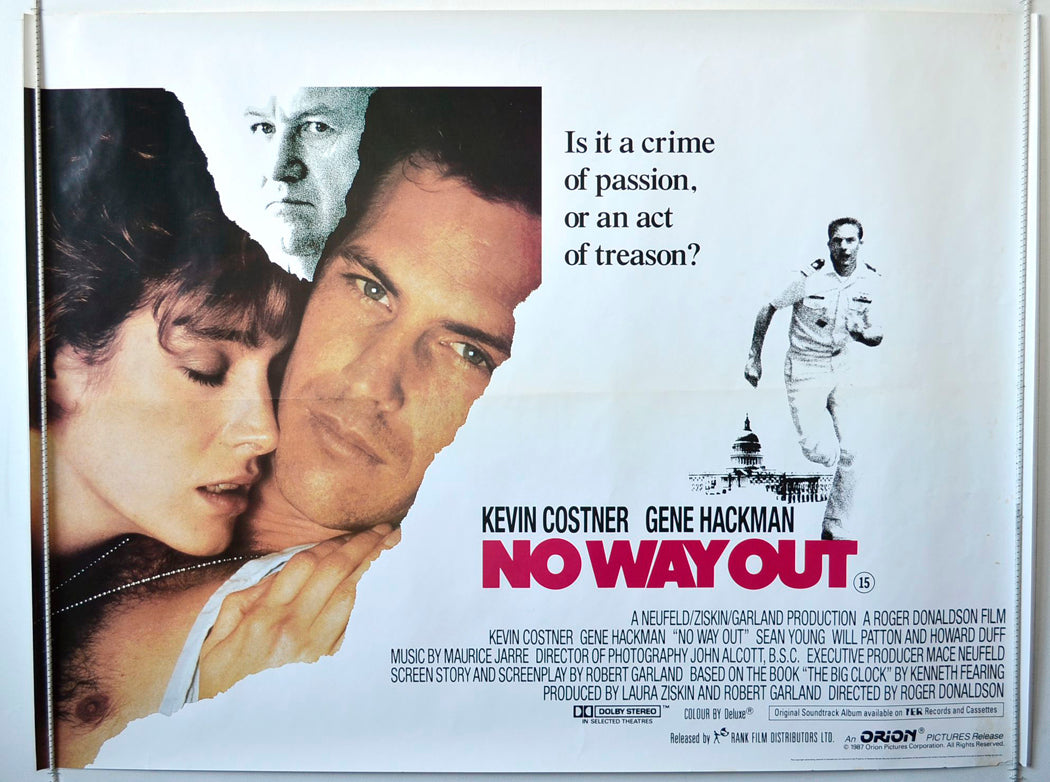 No Way Out   Original British Quad Poster - Movie Poster