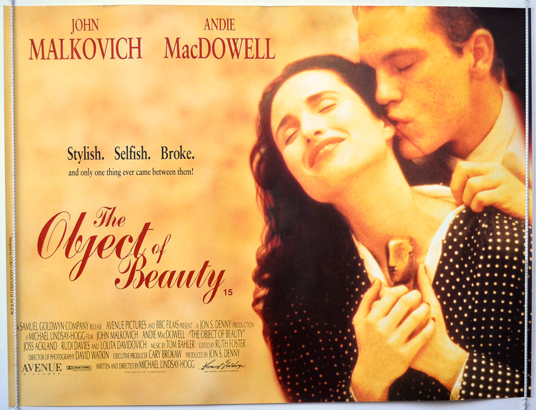 The Object Of Beauty   Original British Quad Poster - Movie Poster