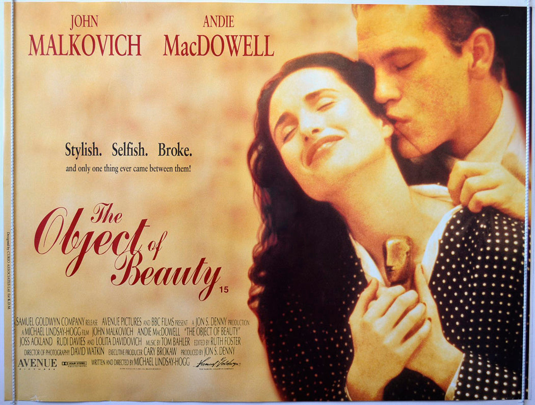 The Object Of Beauty   Original British Quad Poster - Movie Poster