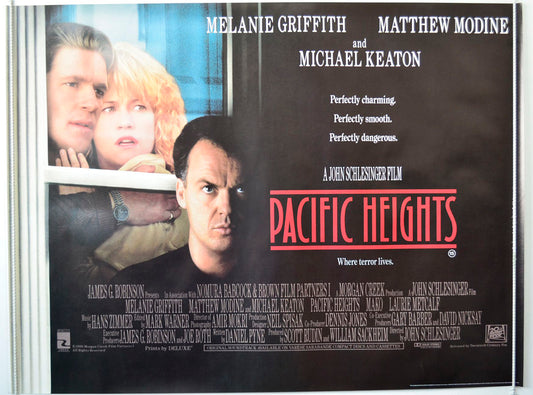 Pacific Heights   Original British Quad Poster - Movie Poster