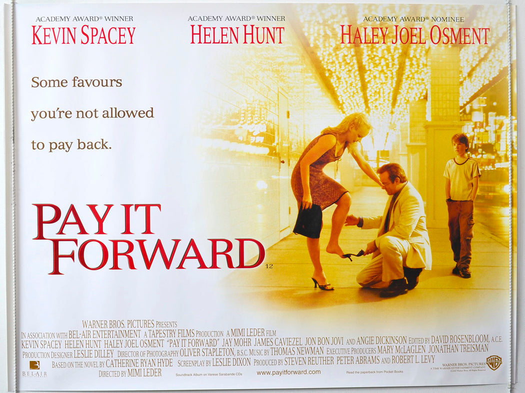 Pay It Forward Original British Quad Poster - Movie Poster