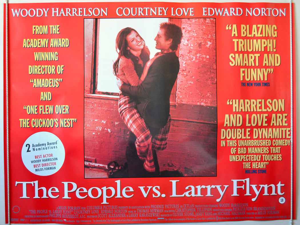 The People Vs Larry Flynt Original British Quad Poster - Movie Poster