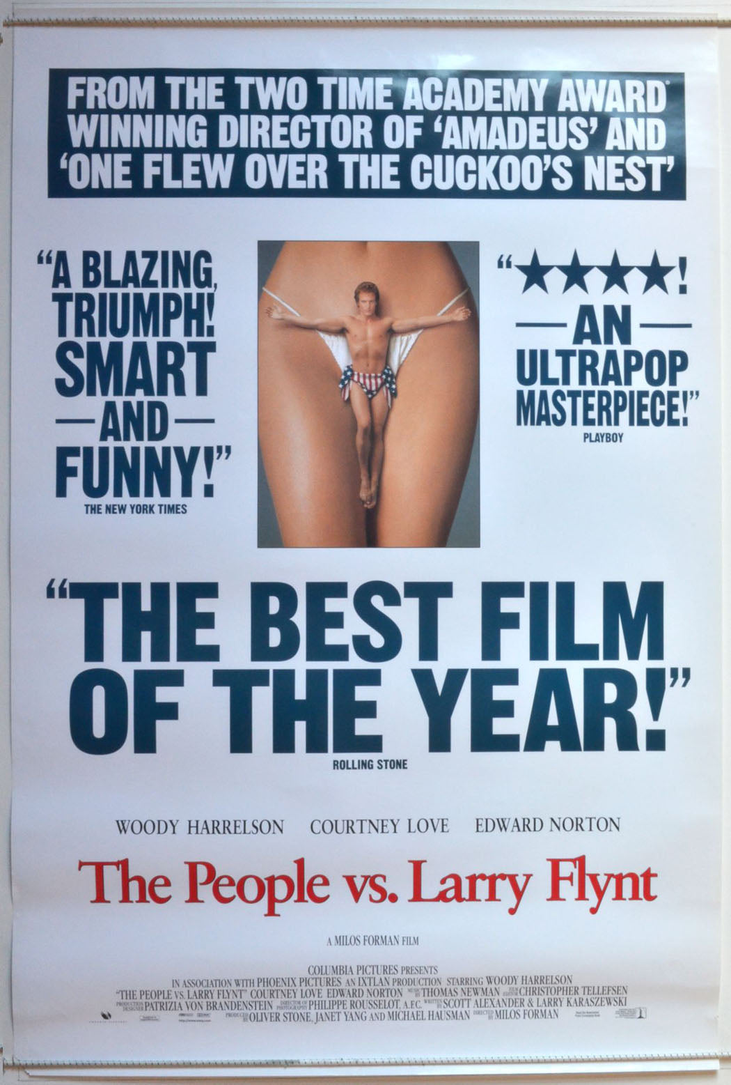 The People Vs Larry Flynt  Original One Sheet Poster - Movie Poster