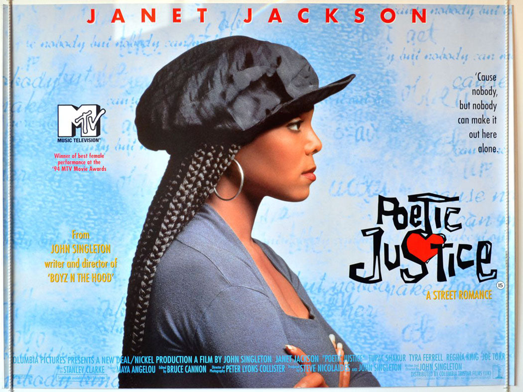 Poetic Justice  Original Quad Movie Poster  