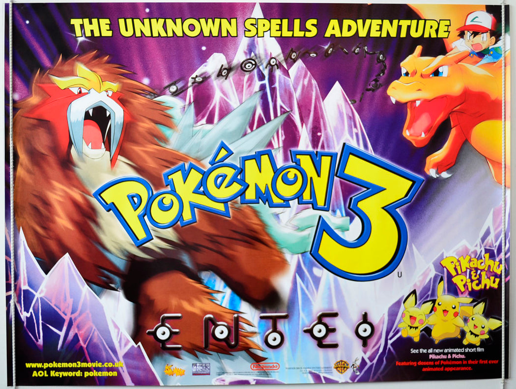 Pokemon 3 Original British Quad Poster - Movie Poster