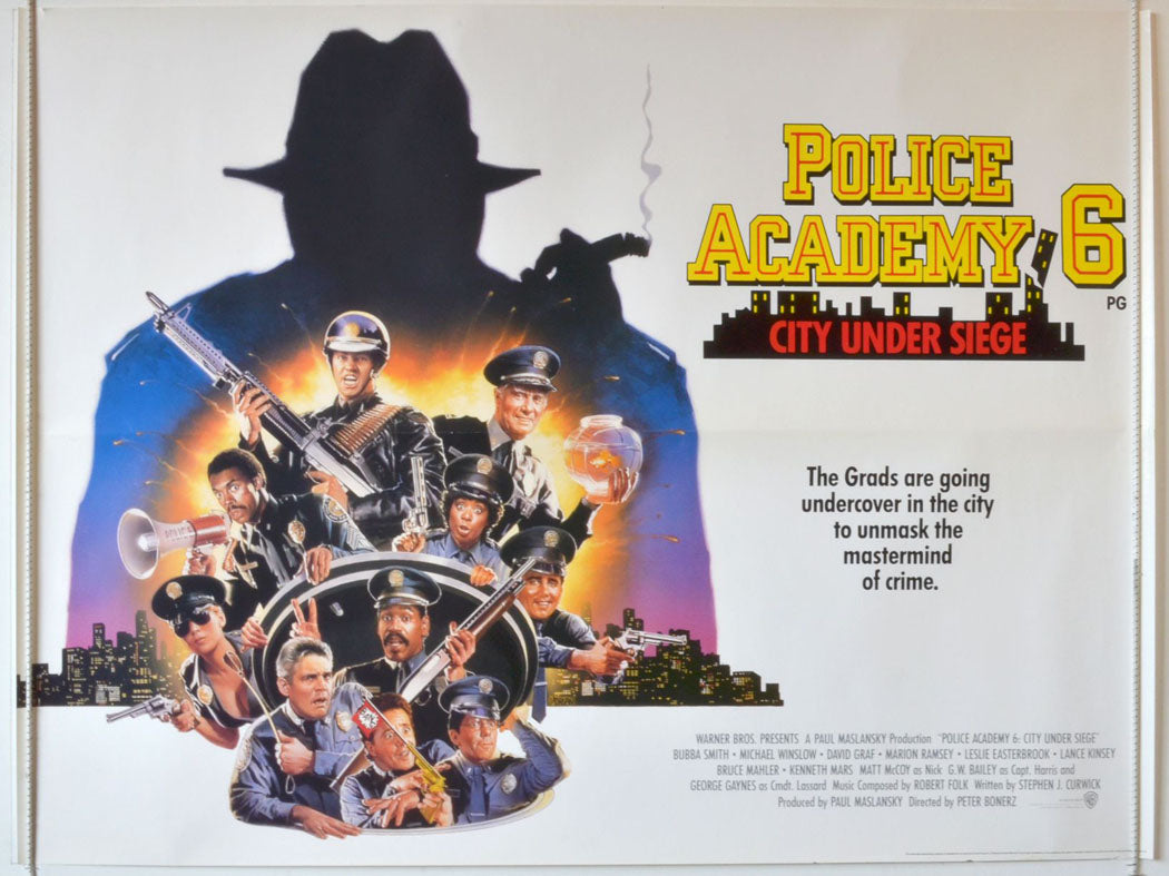 Police Academy 6 : City Under Siege  Original British Quad Poster - Movie Poster