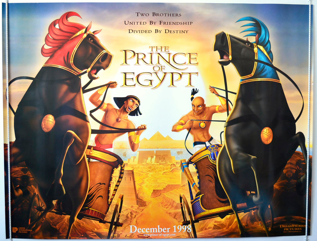 The Prince Of Egypt   (Teaser / Advance Version)  Original British Quad Poster - Movie Poster