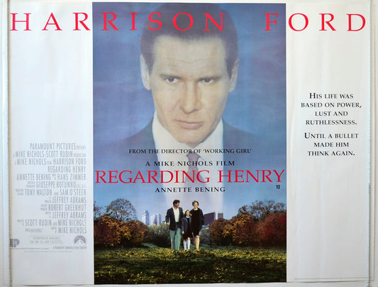 Regarding Henry   Original British Quad Poster - Movie Poster