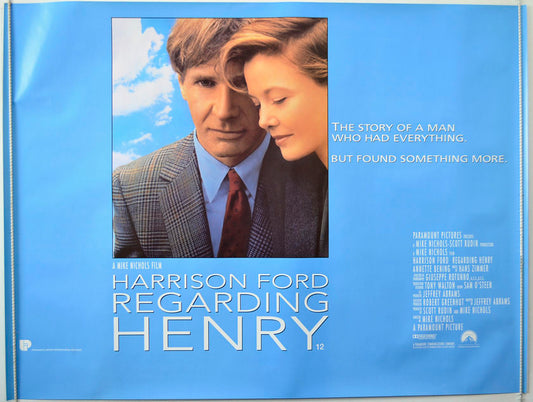 Regarding Henry  (Teaser / Advance Version)   Original British Quad Poster - Movie Poster