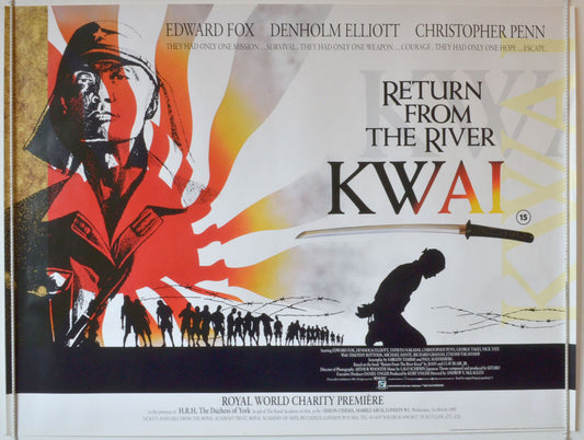 Return From The River Kwai   (Royal World Charity Premiere Version) Original British Quad Poster - Movie Poster