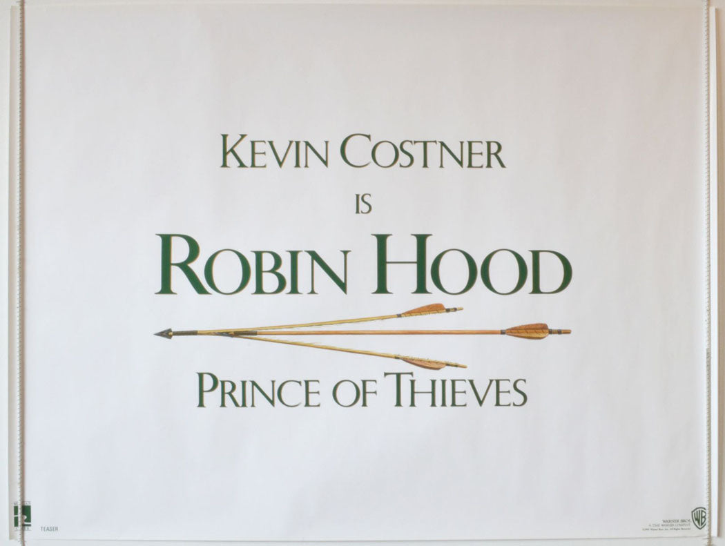 Robin Hood Prince Of Thieves    (Teaser) Original British Quad Poster - Movie Poster