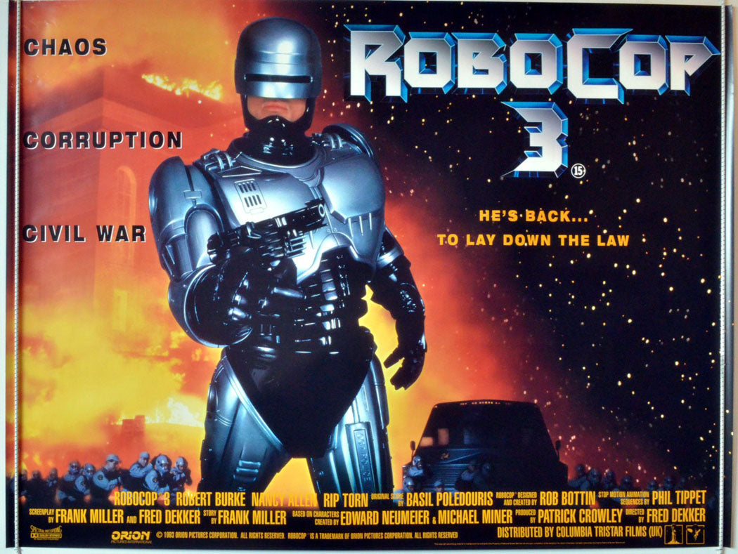 Robocop 3  Original British Quad Poster - Movie Poster